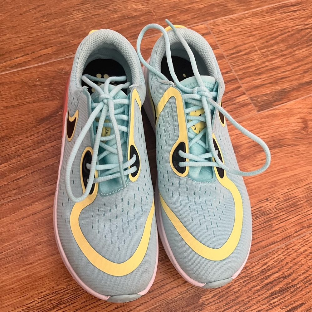 Nike Running Turquoise and Yellow Athletic Shoes